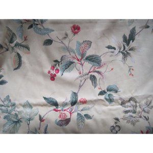 A Braemore Design Screenprint Flowers & Berries DECORATOR COTTON FABRIC 7+ YDS